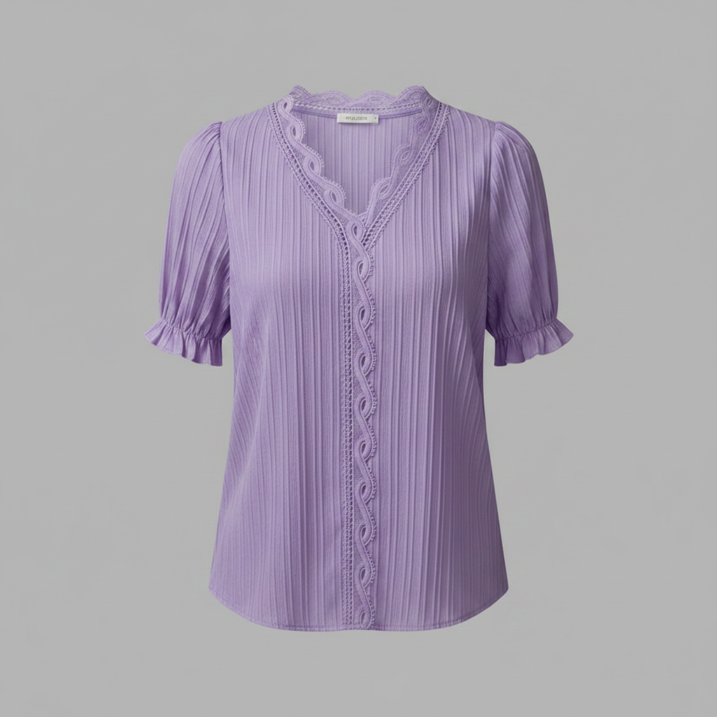 Astrid Puff Sleeve Top | Women's White Blouse for Summer
