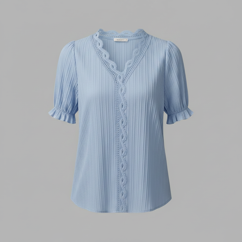 Astrid Puff Sleeve Top | Women's White Blouse for Summer