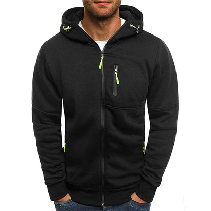 Casual Men's Zip-Up Hoodie | Comfortable Sweatshirt 0