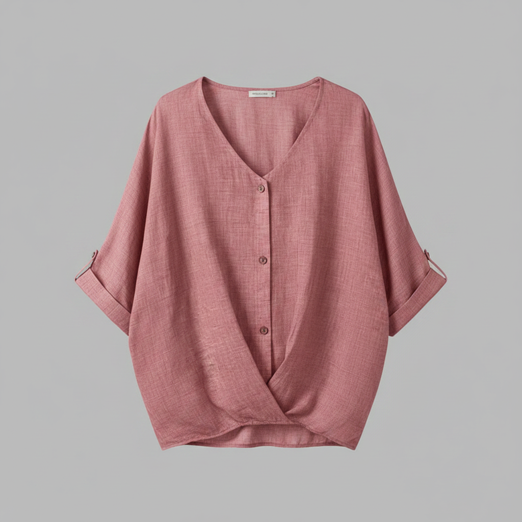 Elegant V-Neck Women's Blouse | Long Sleeve Fashion Top