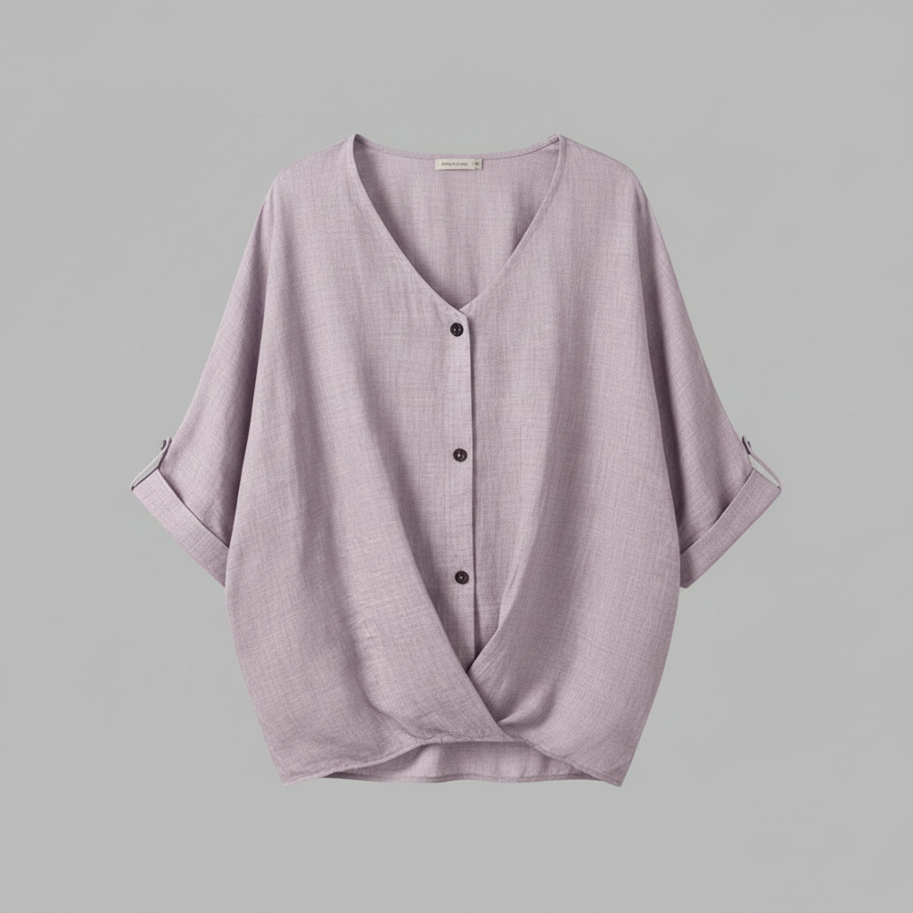 Elegant V-Neck Women's Blouse | Long Sleeve Fashion Top