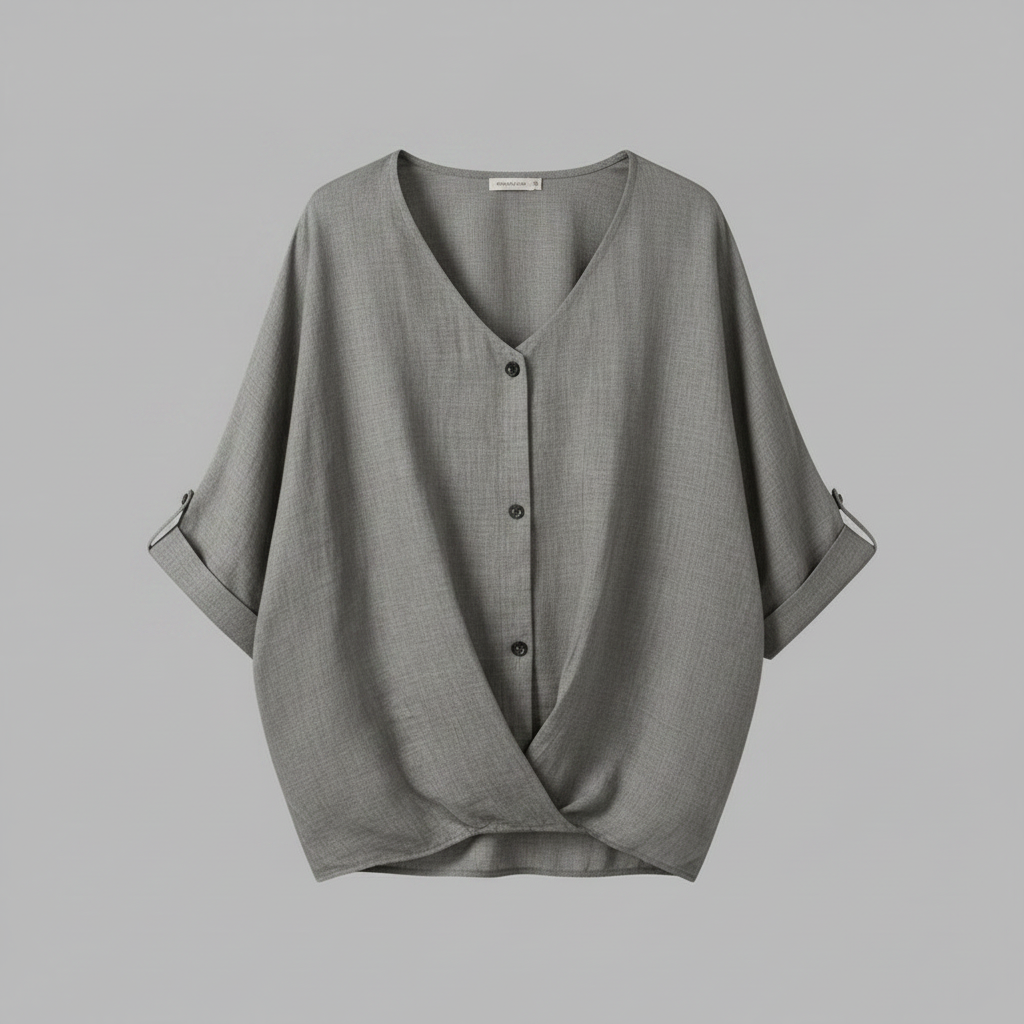 Elegant V-Neck Women's Blouse | Long Sleeve Fashion Top