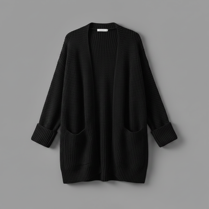 Elegant Women's Black Cardigan | Cozy Layering Essential