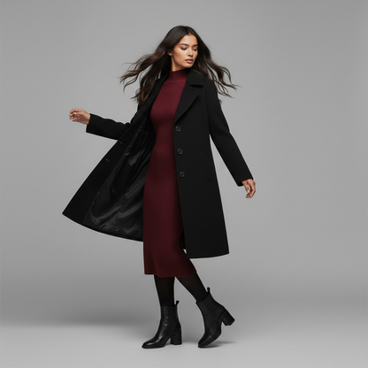 Elegant Wool Coat | Women's Winter Outerwear