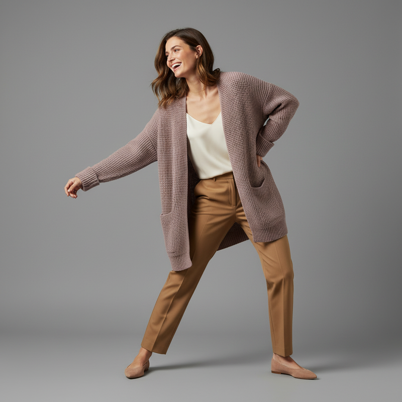 Elegant Women's Black Cardigan | Cozy Layering Essential