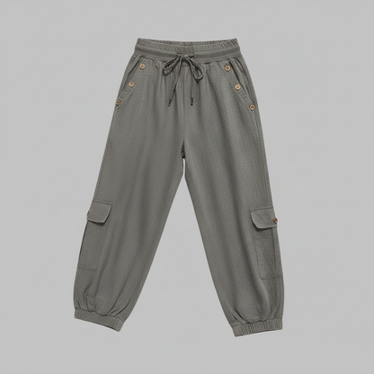Jana | Women's Casual Trousers with Pockets and Drawstring