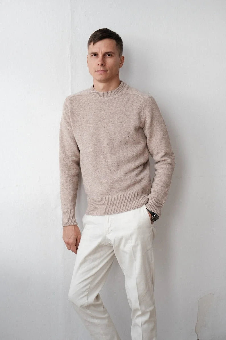 Men's Classic Crew Neck Handmade Sweater 1
