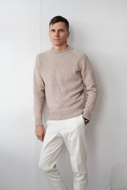 Men's Classic Crew Neck Handmade Sweater 1