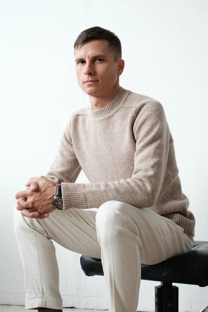 Men's Classic Crew Neck Handmade Sweater 3