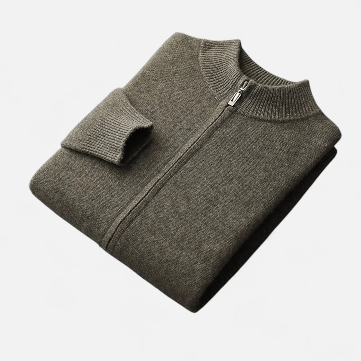 Men's Lightweight Zip-Up Stand Collar Cardigan 0