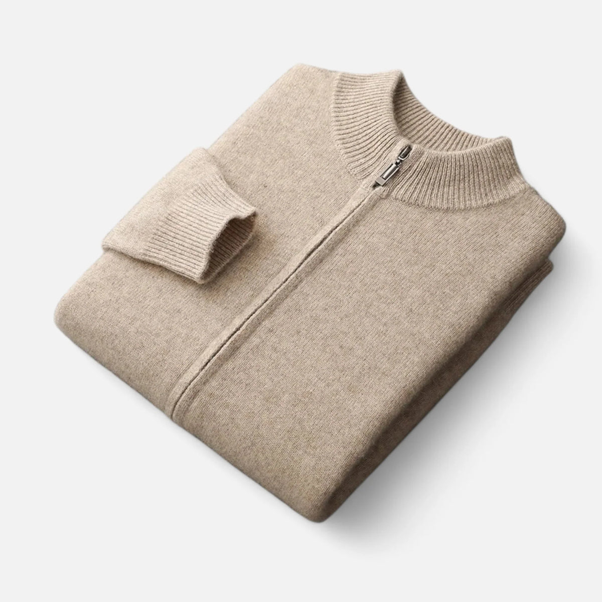 Men's Lightweight Zip-Up Stand Collar Cardigan 4