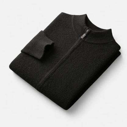 Men's Lightweight Zip-Up Stand Collar Cardigan 5