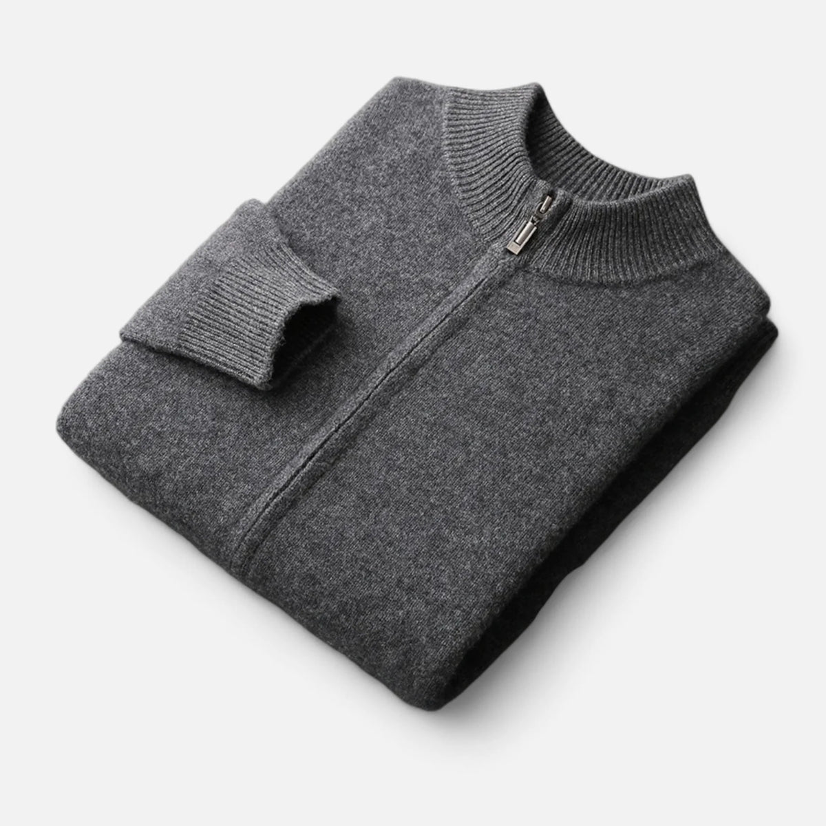 Men's Lightweight Zip-Up Stand Collar Cardigan 6