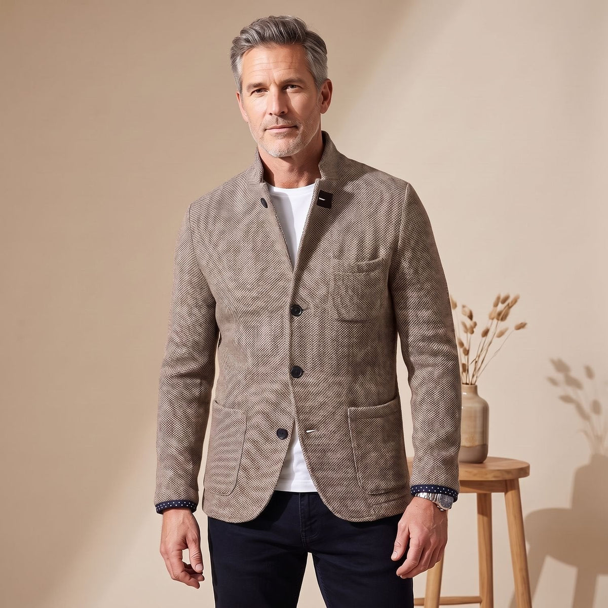 Men's Slim Fit Button-Up Mens Blazer 2