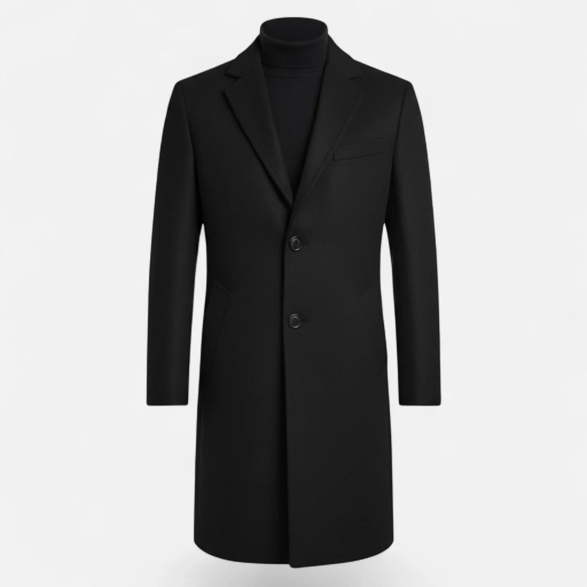 Men's Slim Fit Single-Breasted Mid-Length Trench Coat 3