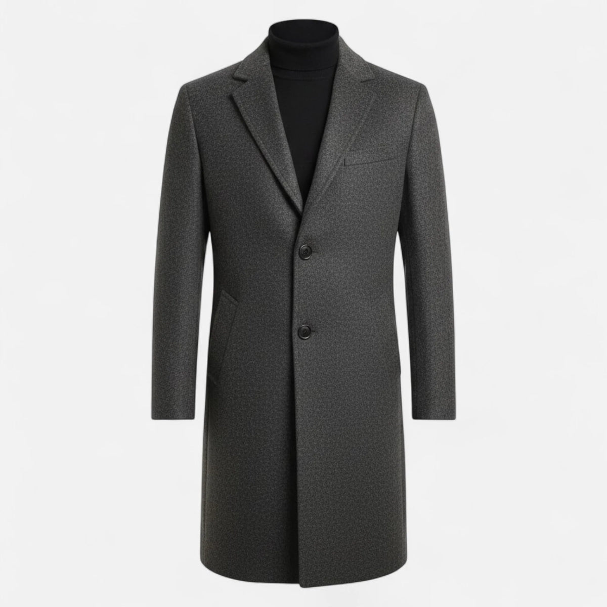 Men's Slim Fit Single-Breasted Mid-Length Trench Coat 6