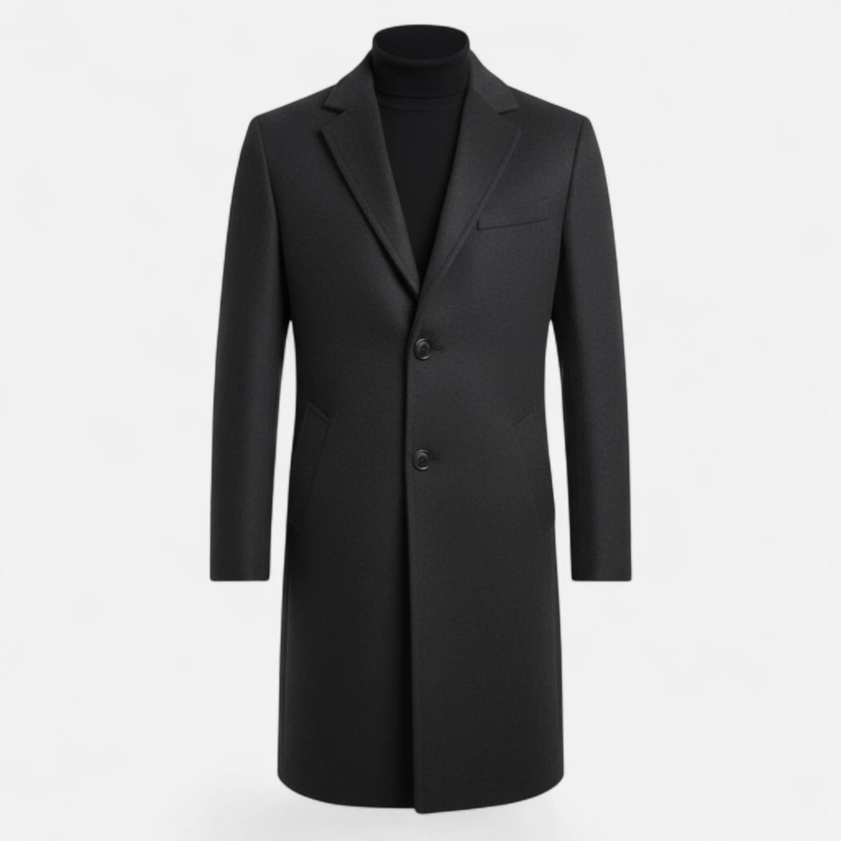 Men's Slim Fit Single-Breasted Mid-Length Trench Coat 9