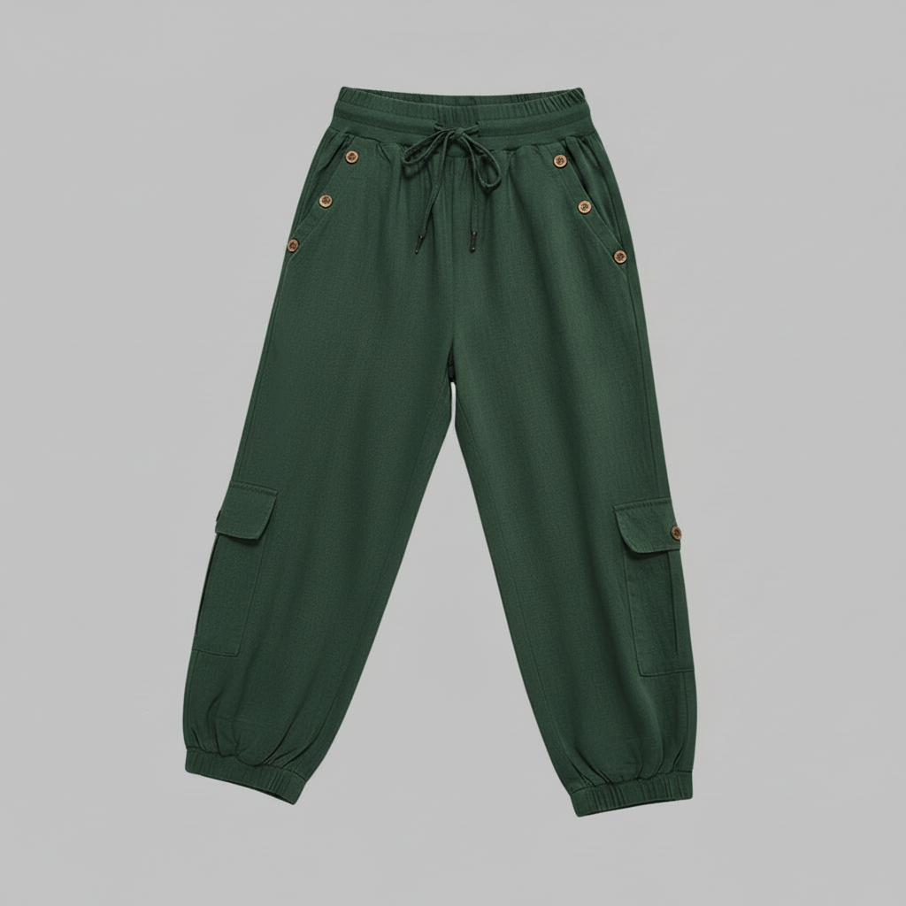 Jana | Women's Casual Trousers with Pockets and Drawstring