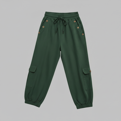 Jana | Women's Casual Trousers with Pockets and Drawstring