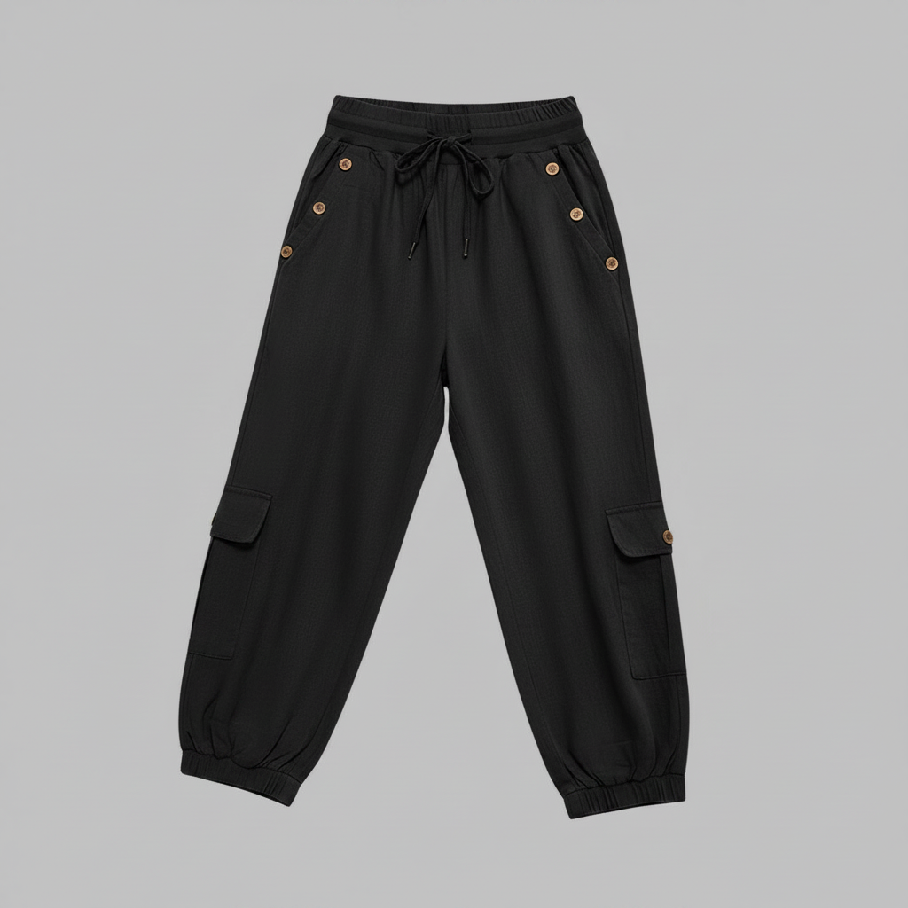 Jana | Women's Casual Trousers with Pockets and Drawstring