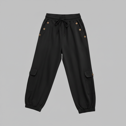 Jana | Women's Casual Trousers with Pockets and Drawstring