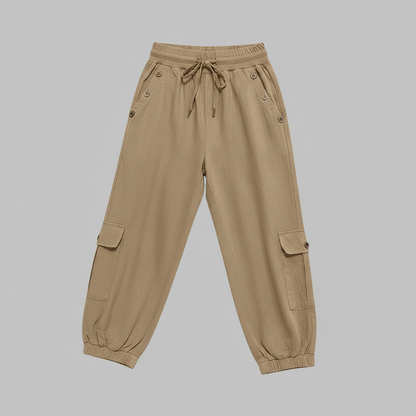 Jana | Women's Casual Trousers with Pockets and Drawstring