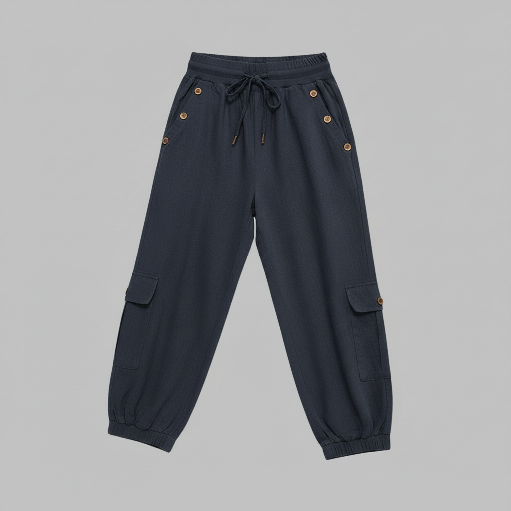 Jana | Women's Casual Trousers with Pockets and Drawstring