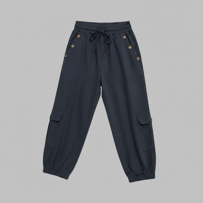 Jana | Women's Casual Trousers with Pockets and Drawstring