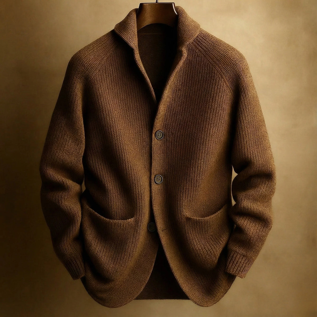 Ribbed Wool Shawl Cardigan | Men's Cardigan Sweater 3