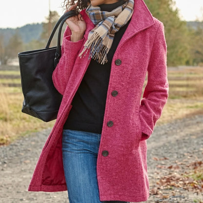 Women's Classic Button-Up Longline Winter Coat 2