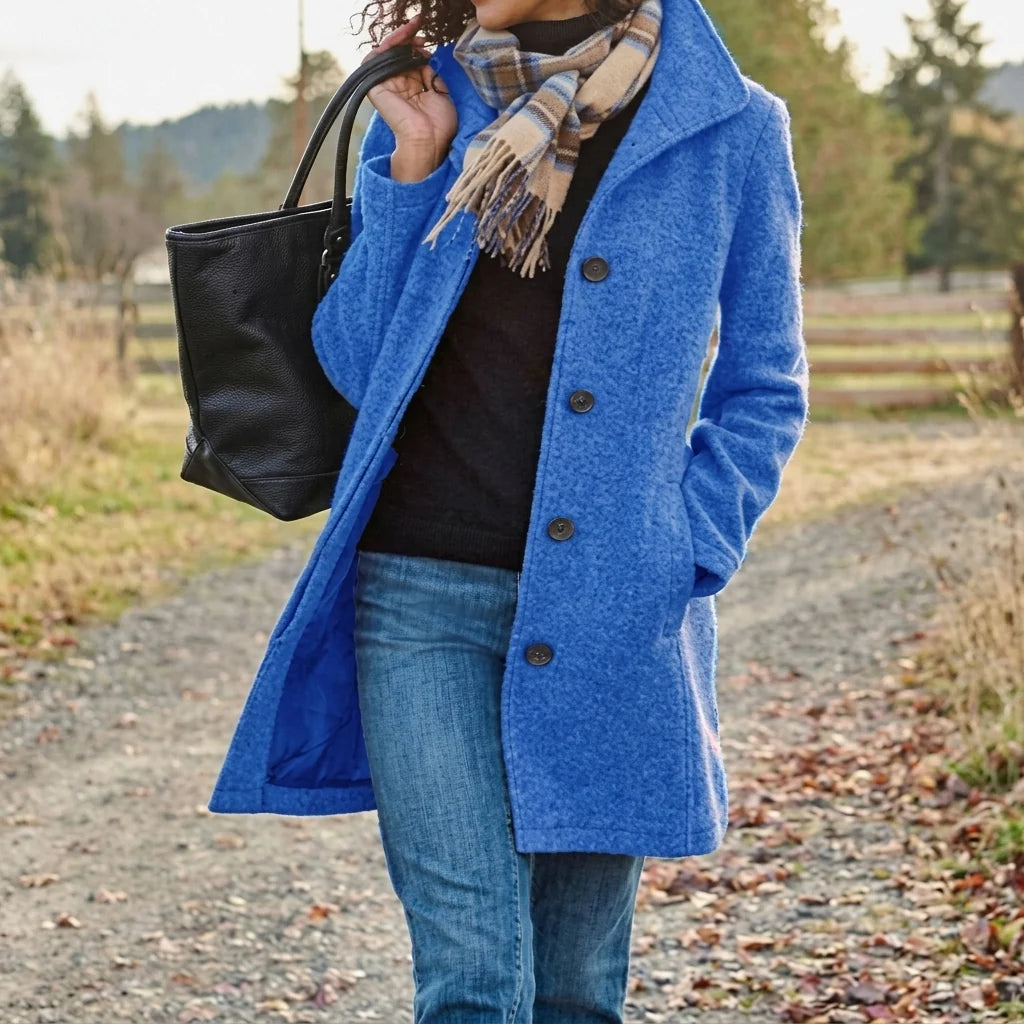 Women's Classic Button-Up Longline Winter Coat 3