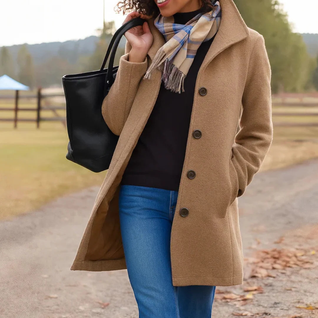 Women's Classic Button-Up Longline Winter Coat 5