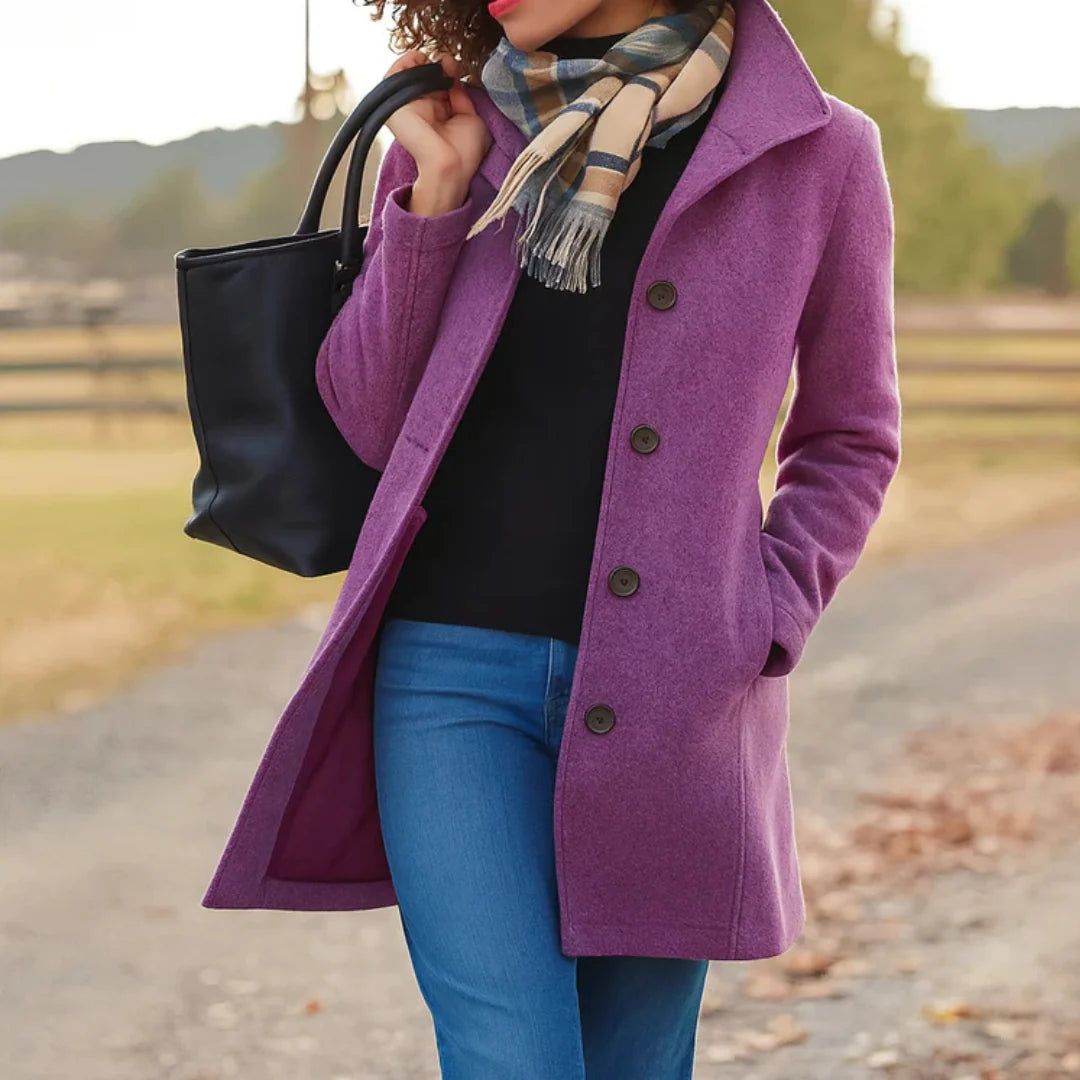 Women's Classic Button-Up Longline Winter Coat 6