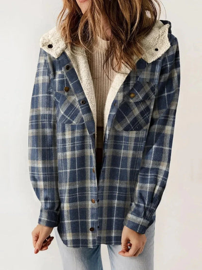 Women's Cozy Hooded Button-Down Autumn Jacket 3