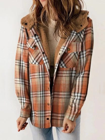 Women's Cozy Hooded Button-Down Autumn Jacket 5