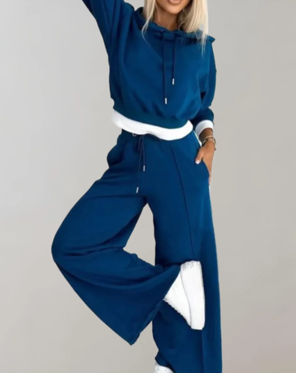 Women's Cozy Hooded Relaxed Fit Jogger Sweat Set 3
