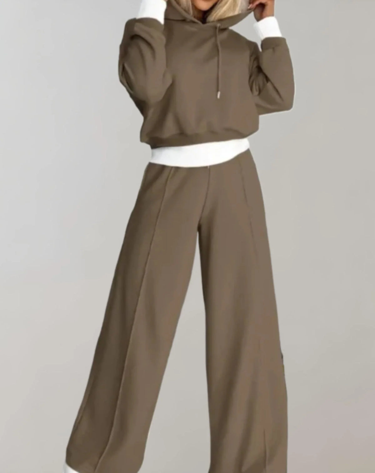 Women's Cozy Hooded Relaxed Fit Jogger Sweat Set 4