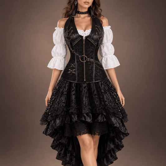 Women's Elegant Adjustable Corset Steampunk Costume 0
