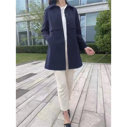 Women's Elegant Longline Tie-Waist Trench Coat 2
