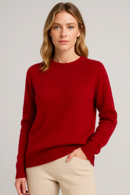 Women's Elegant Relaxed Fit Crewneck Sweater 1