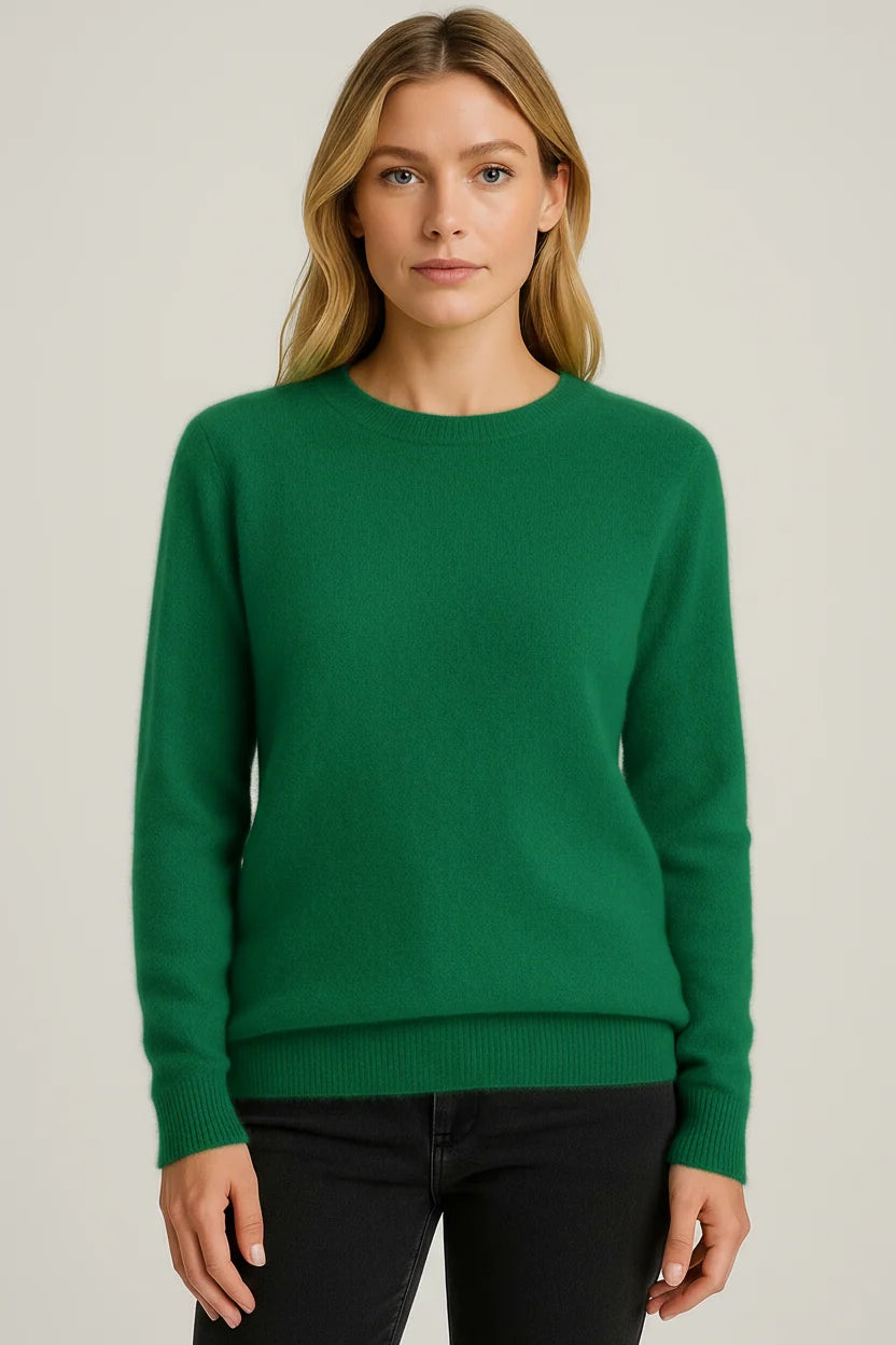 Women's Elegant Relaxed Fit Crewneck Sweater 2