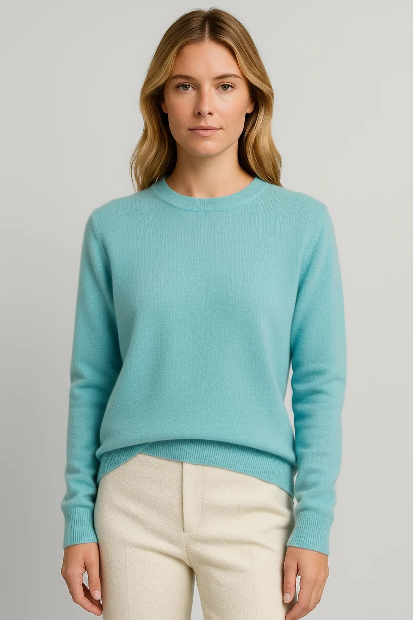 Women's Elegant Relaxed Fit Crewneck Sweater 3