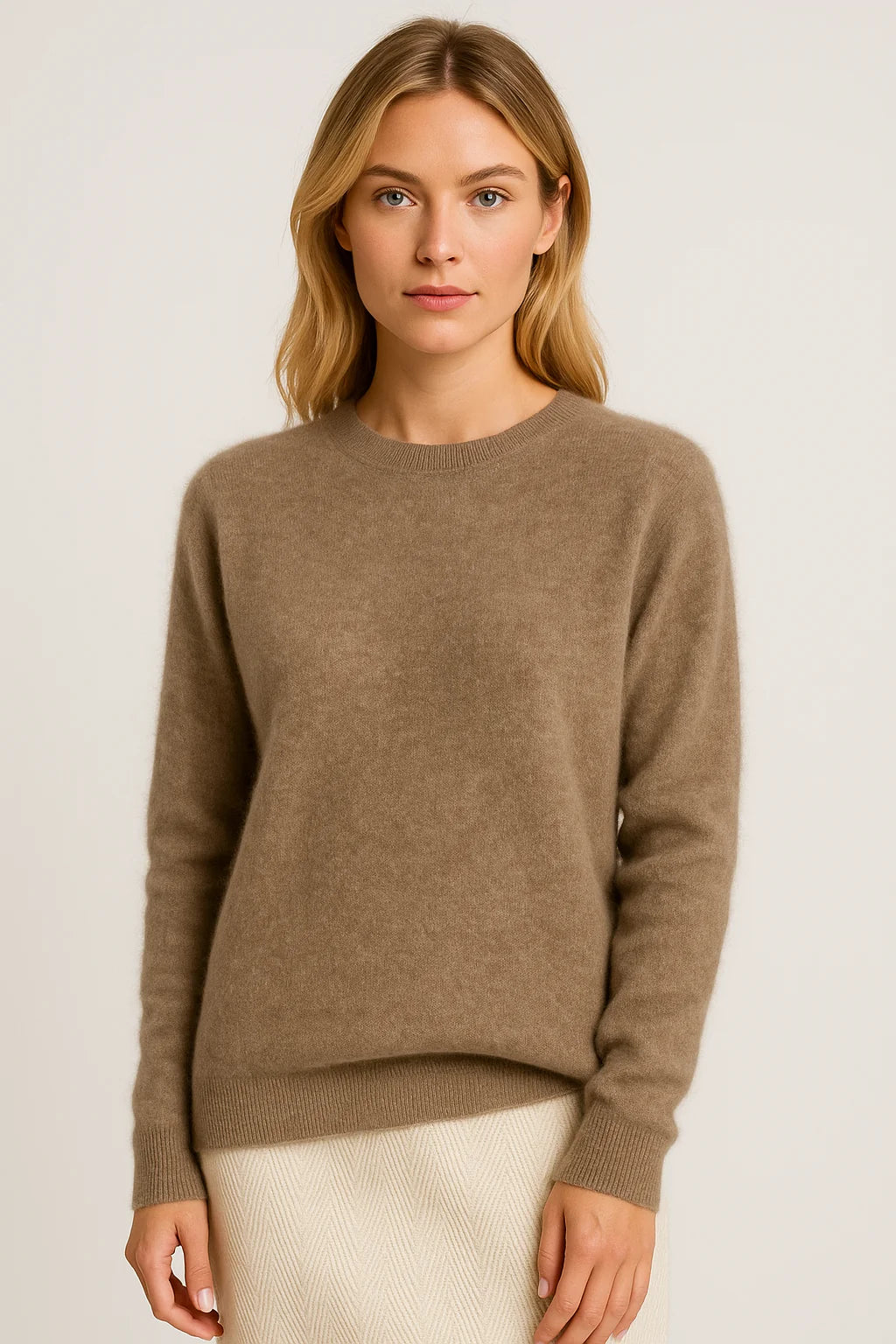 Women's Elegant Relaxed Fit Crewneck Sweater 6