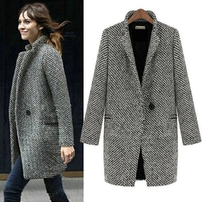 Women's Elegant Slim Longline Winter Coat 1