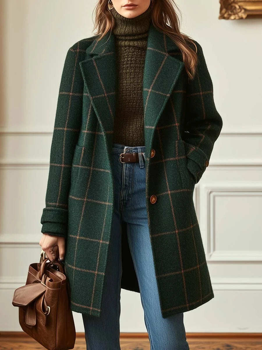 Women's Elegant Tailored Lapel Winter Coat 0