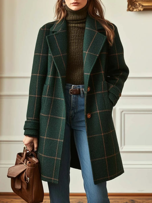 Women's Elegant Tailored Lapel Winter Coat 0