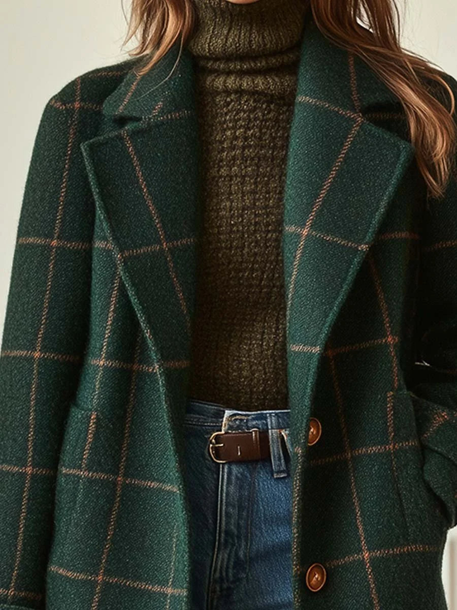 Women's Elegant Tailored Lapel Winter Coat 1