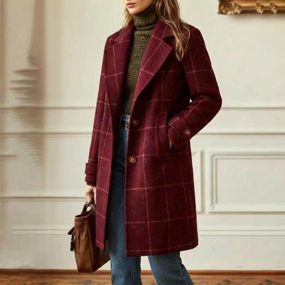 Women's Elegant Tailored Lapel Winter Coat 10