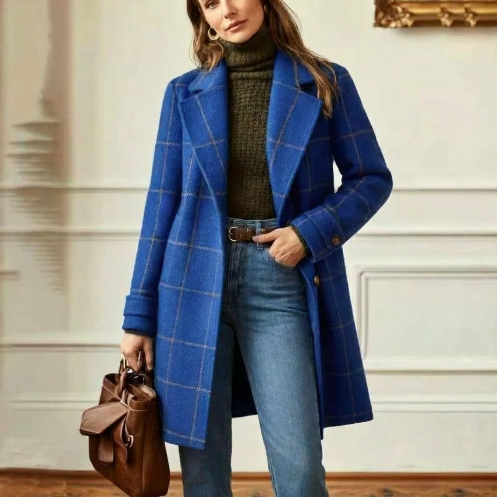 Women's Elegant Tailored Lapel Winter Coat 11