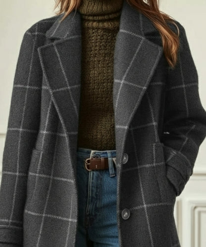 Women's Elegant Tailored Lapel Winter Coat 4